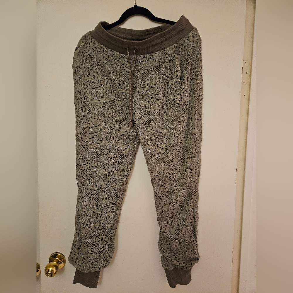 Free People Intimate Collection Lace Jogger Pants